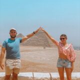 Happy Couple At The Pyramids