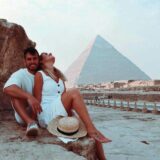 Happy Couple At The Pyramids